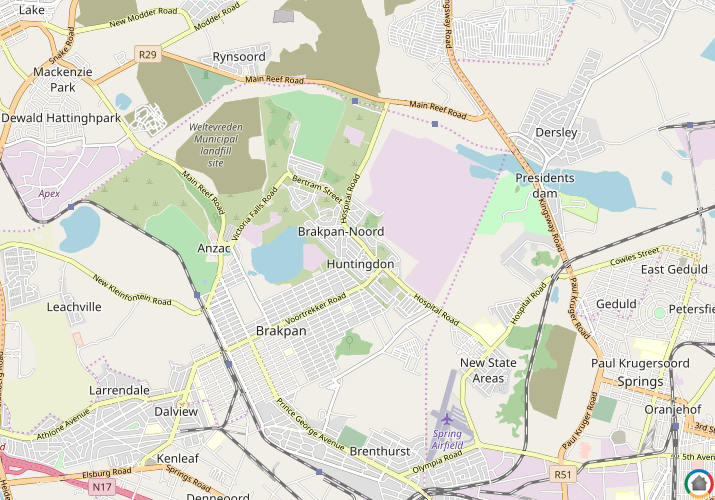 Map location of Sherwood Gardens